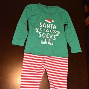 Little Boys or Girls Pajamas Christmas 100% Cotton Long Sleeve Size 3